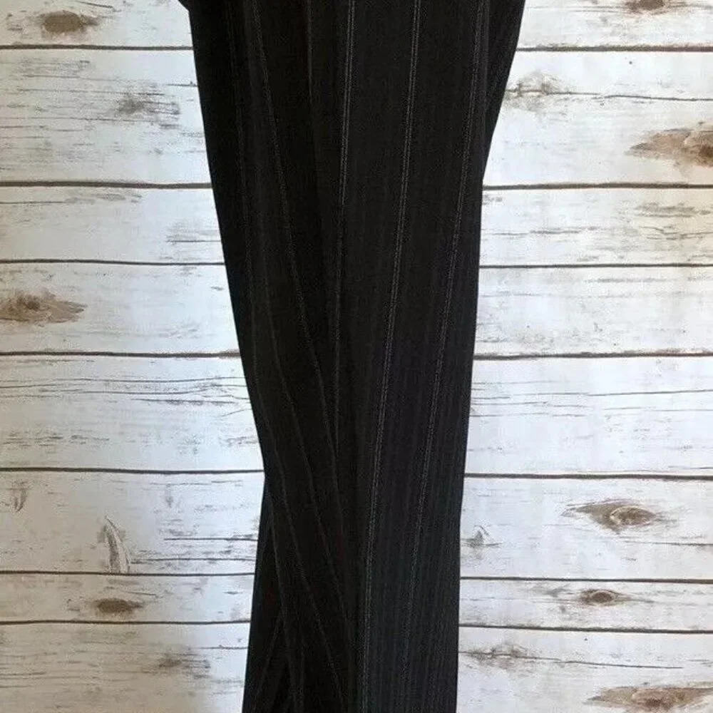 TAGLIA Women Striped Boot Cut Black White Work Trouser Career Pants Size 44 - Picture 2 of 12